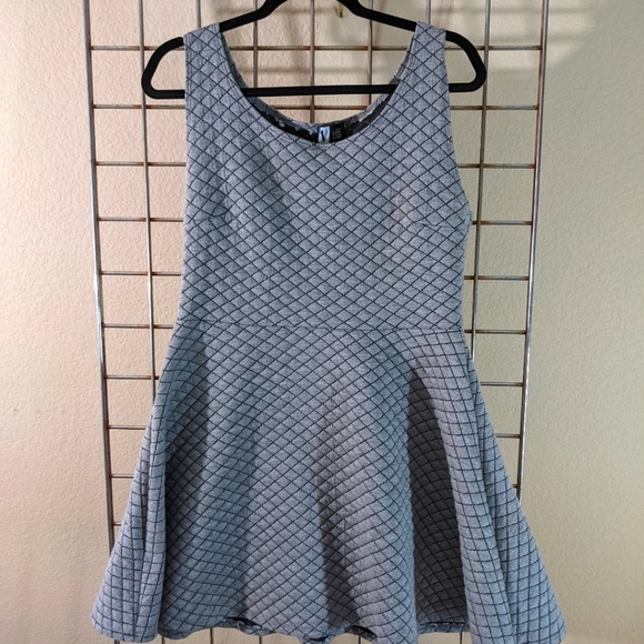 Funky Jumper Dress Gray Quilted Fabric 